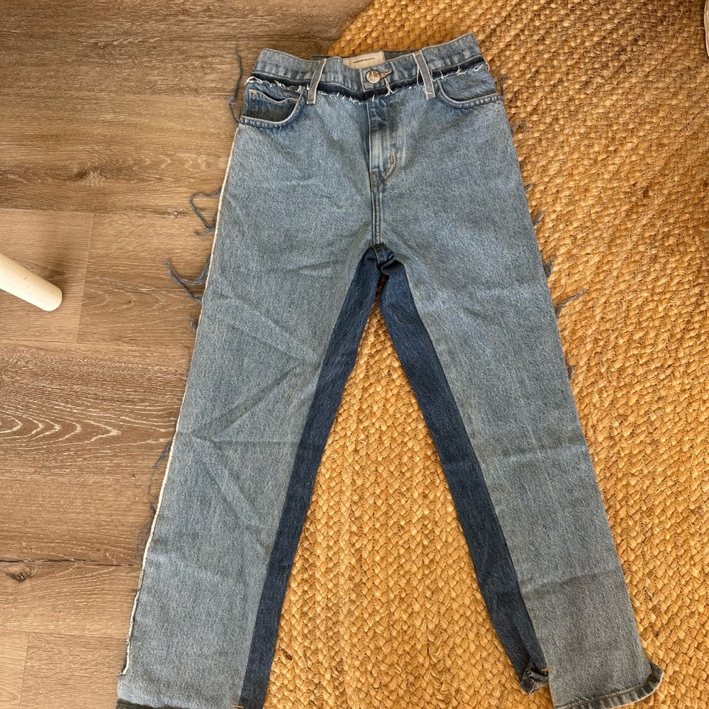 Women’s Two-Tone Blue Denim Jeans